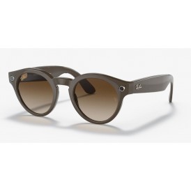 Ray-Ban Stories Round Shiny Brown - Brown Gradient